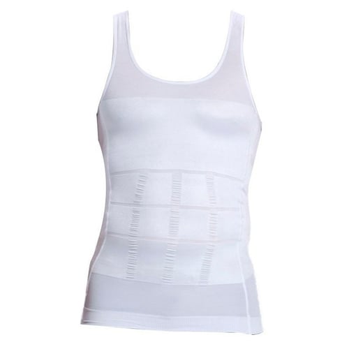 CAMISETA REDUCTORA MASCULINA PARA MOLDEAR ABDOMEN Y PECHO - BLANCO TALLA L - 2