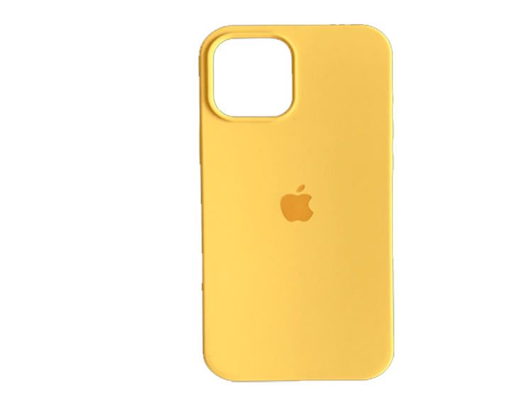 FUNDA SILICONE CASE IPHONE 12 PRO MAX - AMARILLO - 1