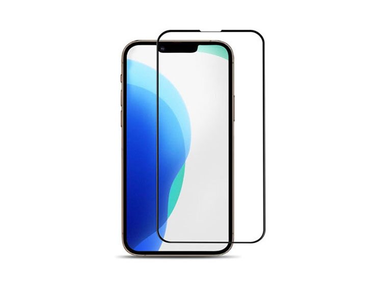 CASE SILICONA IPHONE 14 PRO MAX GUINDA + MICA DE VIDRIO COMPLETO - 3