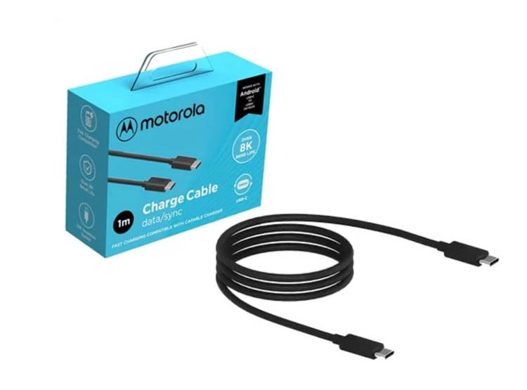 CABLE DE DATOS MOTOROLA TIPO C A TIPO C 1M ORIGINAL CABMOTO1M - 1