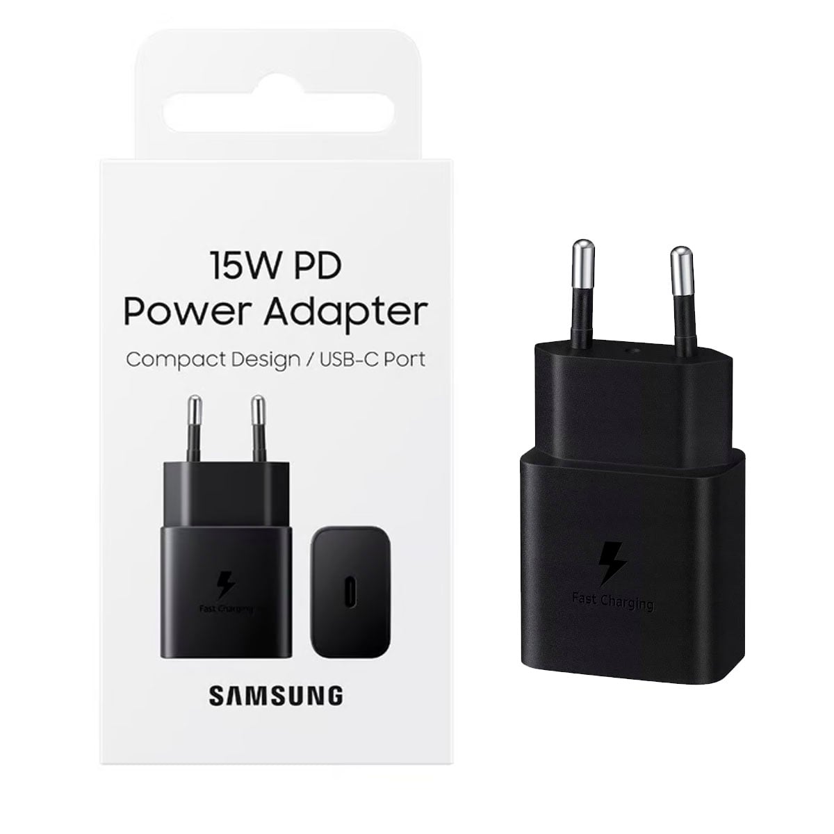 CARGADOR SAMSUNG DE PARED 15W PUERTO TIPO-C ORIGINAL EP-T1510NBEGCA - 1