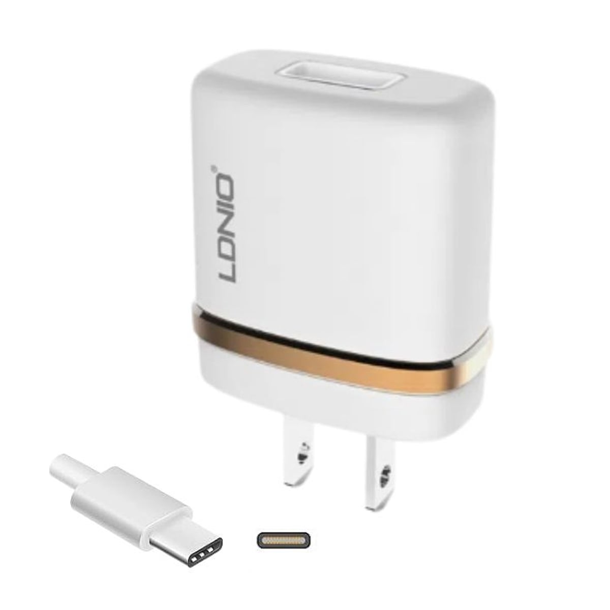 CARGADOR LDNIO DL AC50 CARGA RÁPIDA CABLE TIPO-C - 2