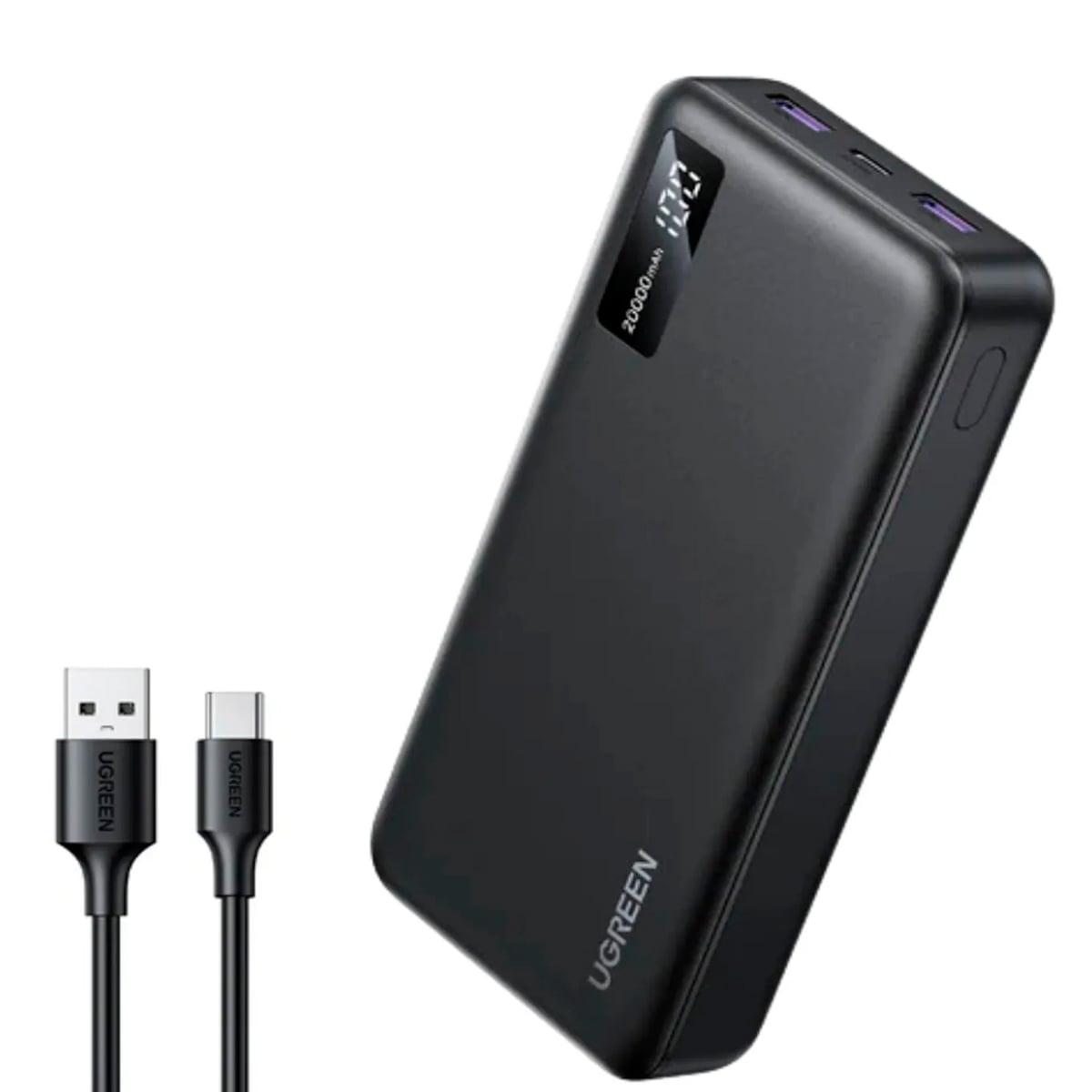 POWER BANK UGREEN 20.000MAH CARGA RAPIDA PORTATIL 20W PB312 NEGRO - 2