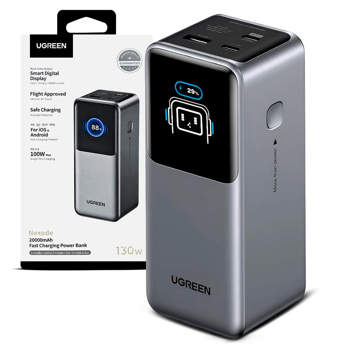 POWER BANK UGREEN NEXODE 20000MAH CARGA RAPIDA 130W PB721 - 3