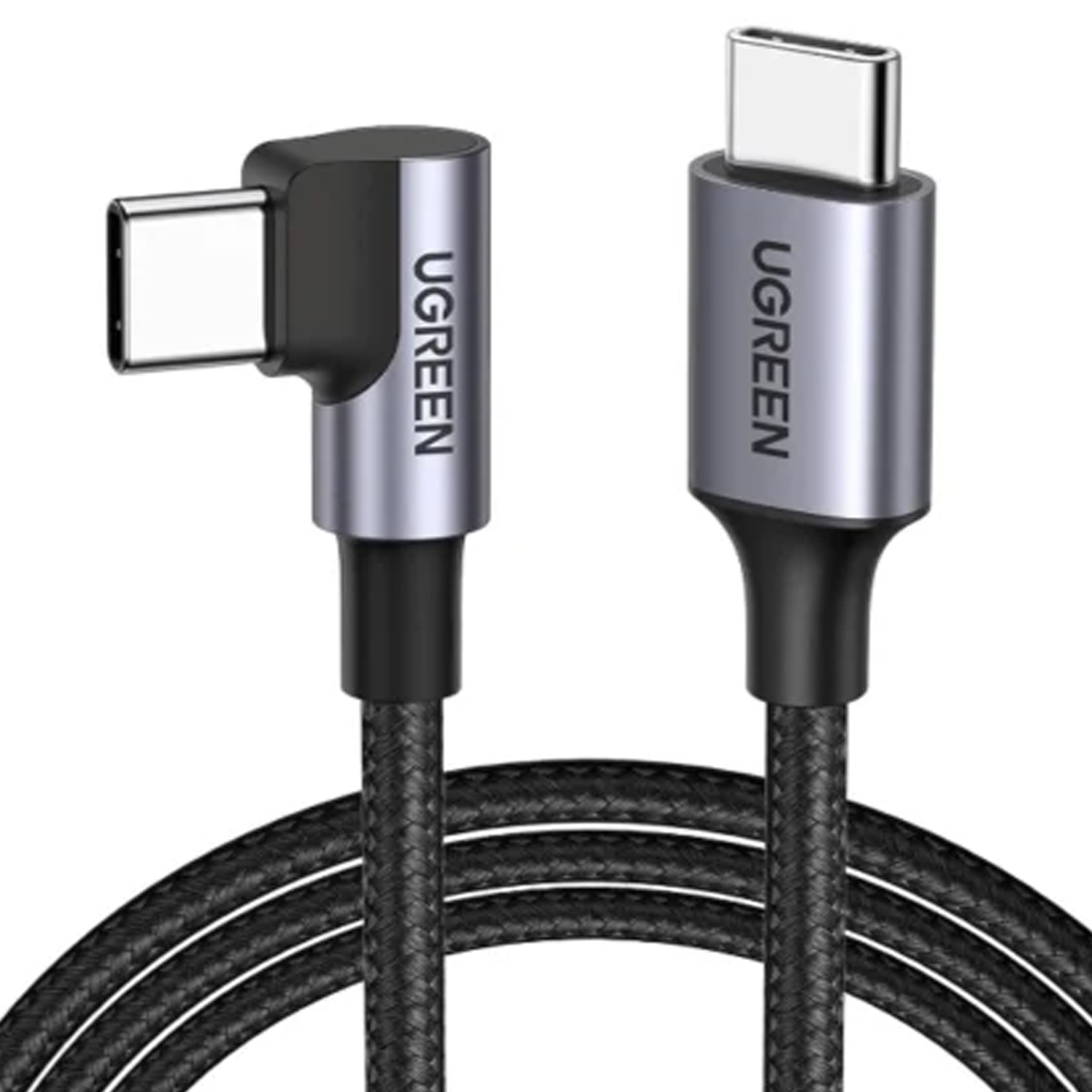 CABLE DE CARGA RÁPIDA 2M ÁNGULO RECTO UGREEN US255 - 50125 GRIS - 2
