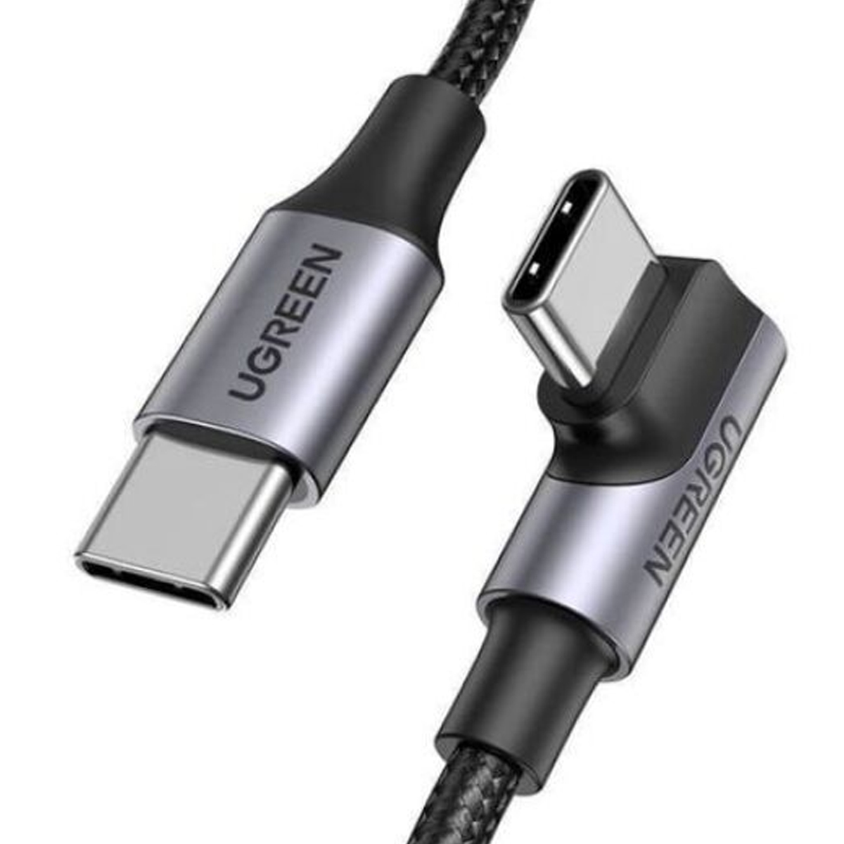 CABLE DE CARGA RÁPIDA 2M ÁNGULO RECTO UGREEN US255 - 50125 GRIS - 3