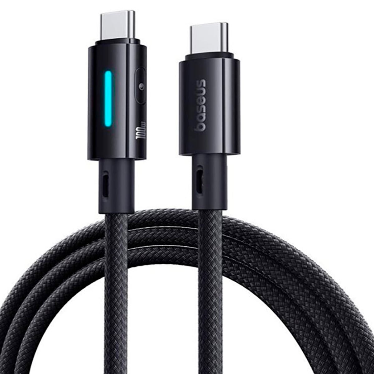 CABLE BASEUS LIT TIPO C A C 100W FAST CHARGING 2M NEGRO - 1