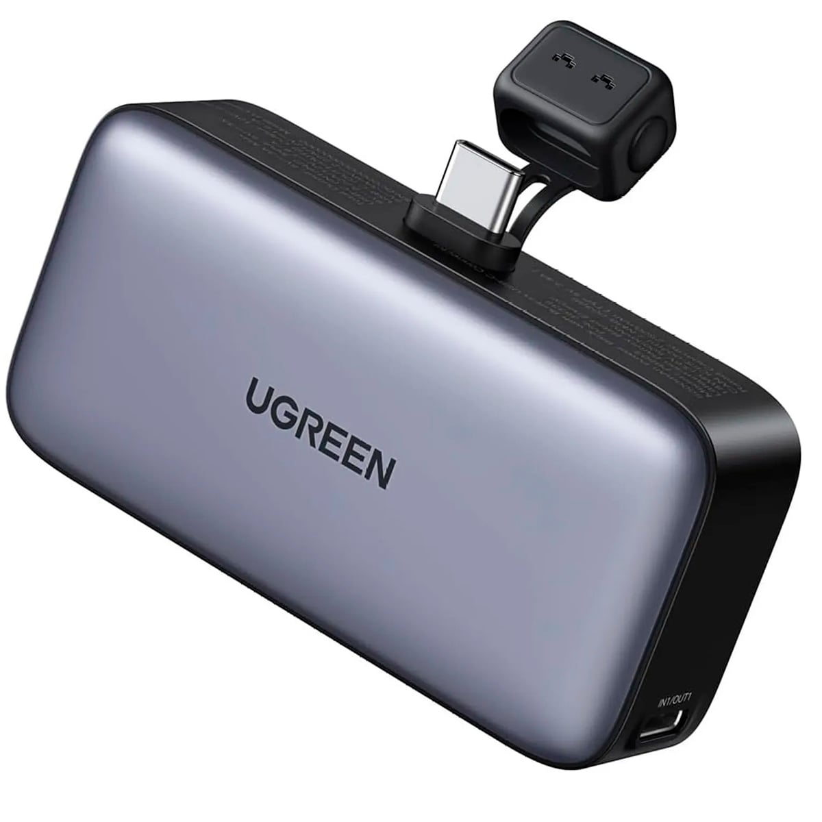 POWER BANK UGREEN 5000MAH 20W PB503, CON CONECTOR USB-C GRIS - 2