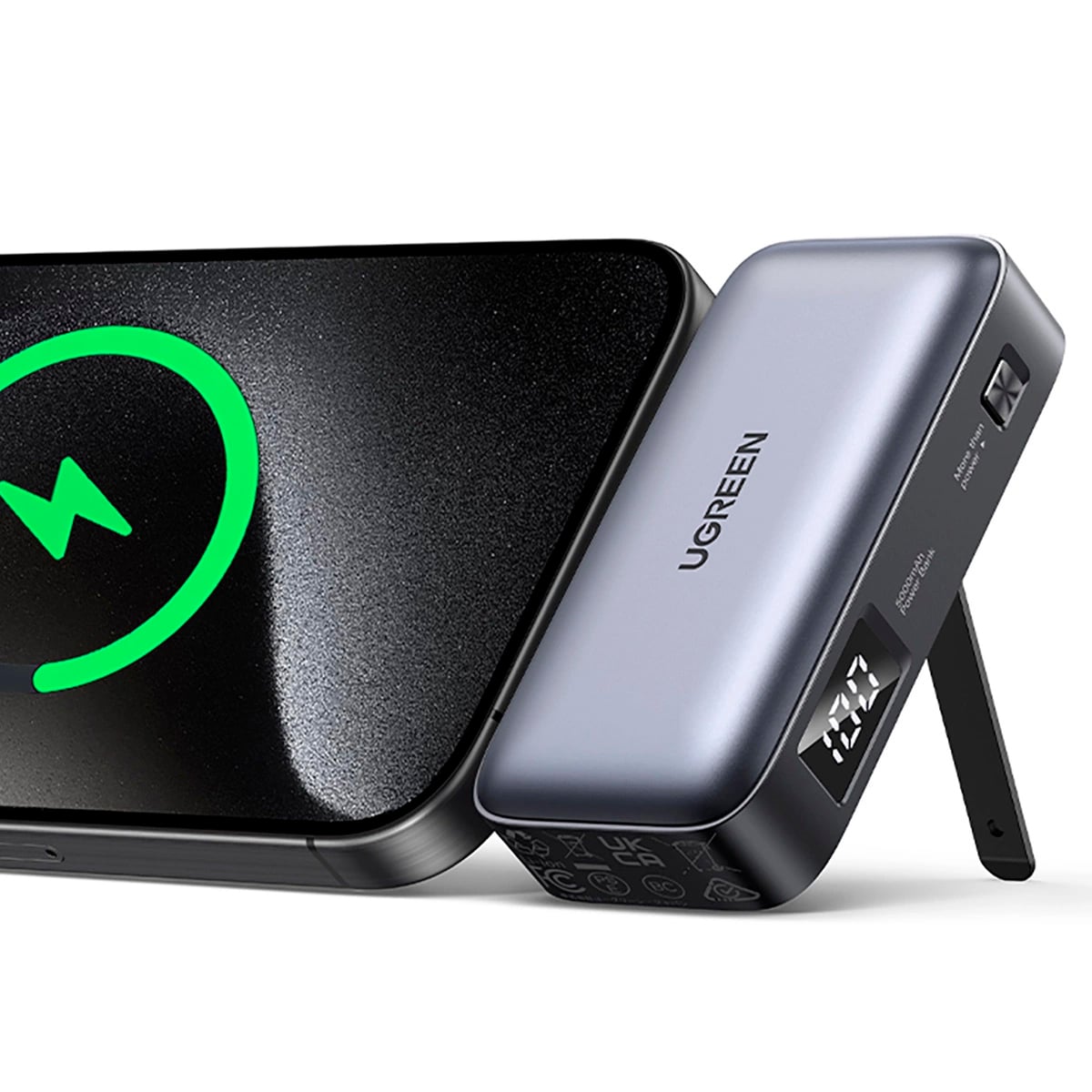 POWER BANK UGREEN 5000MAH 20W PB503, CON CONECTOR USB-C GRIS - 3