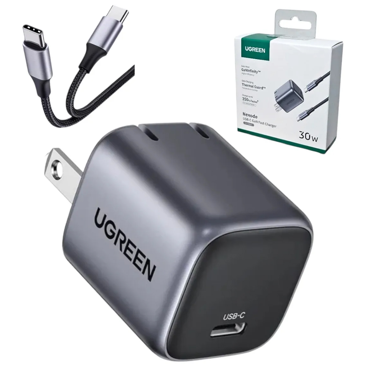 CARGADOR UGREEN GAN 30W PARA TABLET IPAD PRO/ AIR / MINI - 1