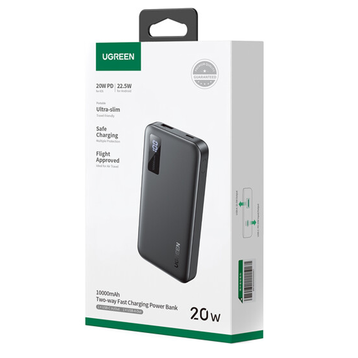 POWER BANK UGREEN PB311-25742, 10000MAH MINI QUICK CHARGING - 2