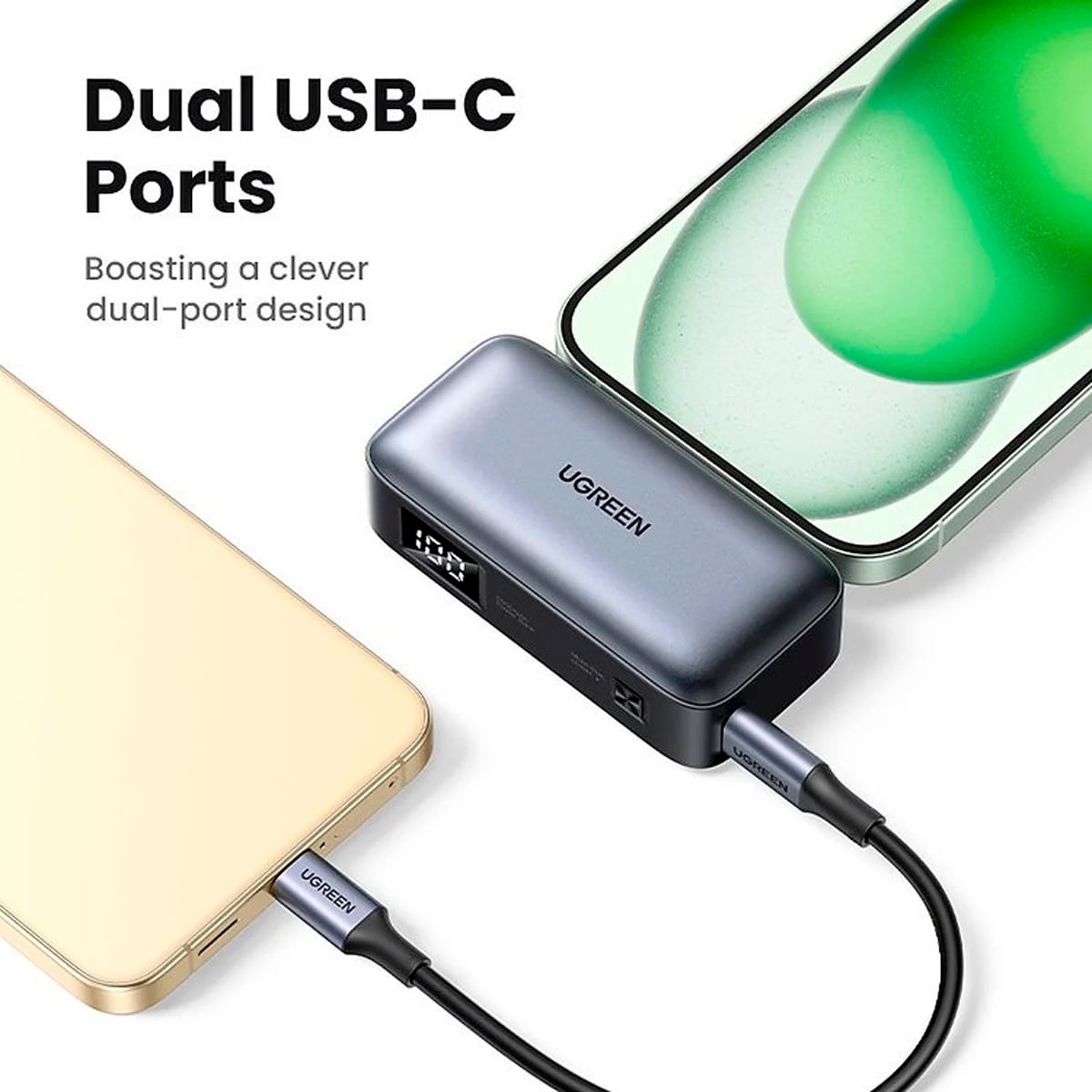UGREEN POWER BANK 5000MAH USB-C PANTALLA LED QC 22.5W PB503 - 4
