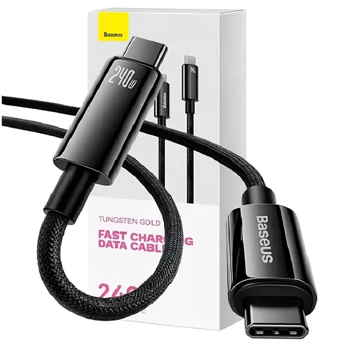 CABLE 240W 2M USB C A C DATOS 480MBPS BASEUS TUNGSTEN GOLD - 2