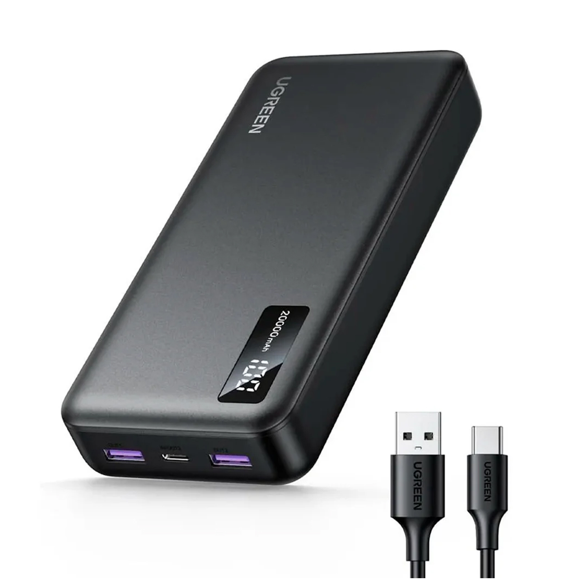 POWER BANK UGREEN C RAPIDA PANTALLA 10000MAH 20W NEGRO PB311 - 4