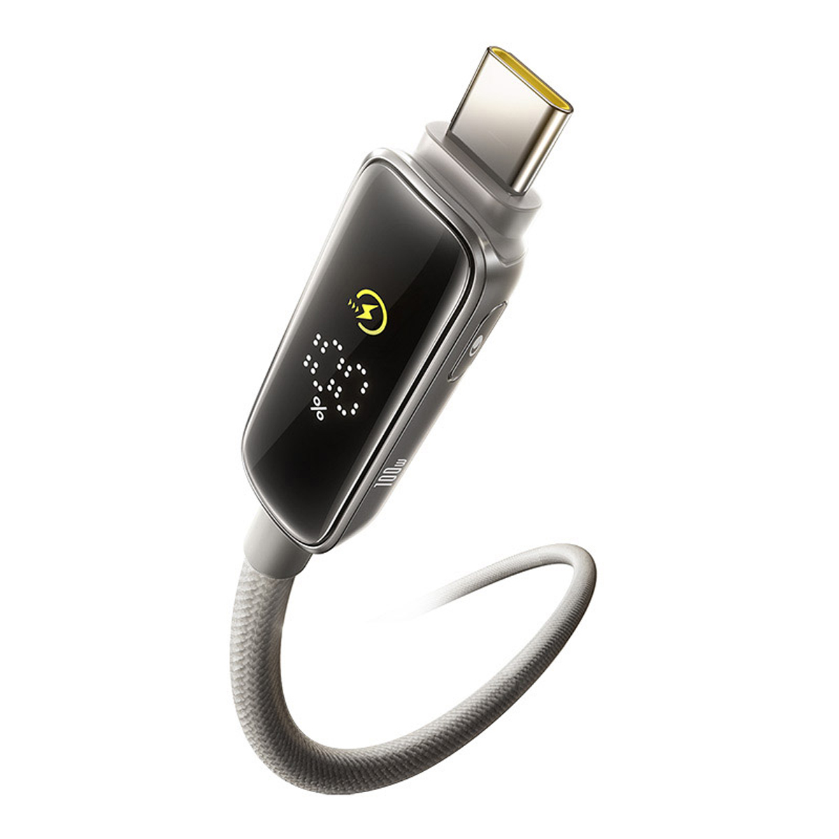 CABLE BASEUS VIPOW 100W TIPO C A C DE 2M CARGA RAPIDA - PLATA - 2