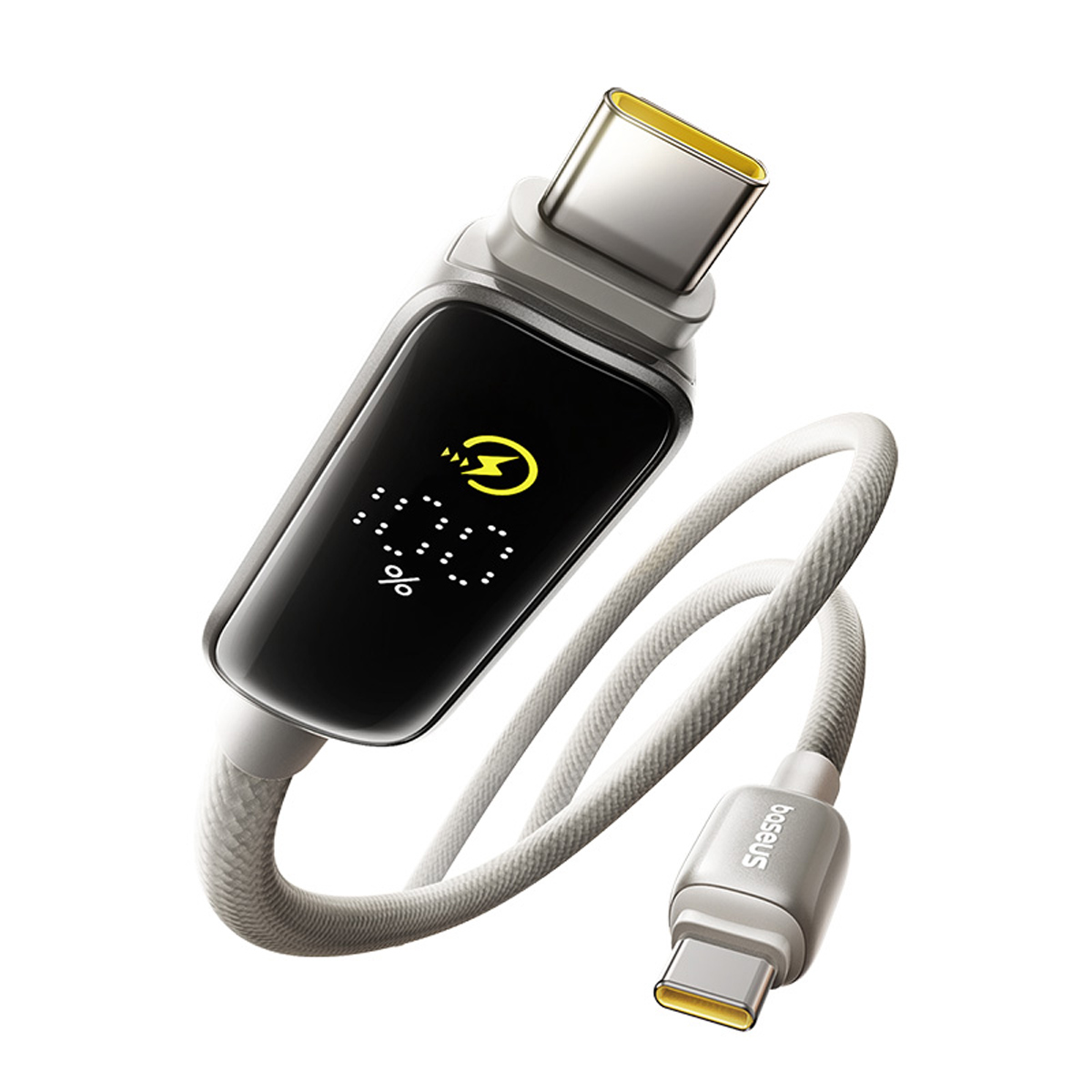 CABLE BASEUS VIPOW 100W TIPO C A C DE 2M CARGA RAPIDA - PLATA - 4