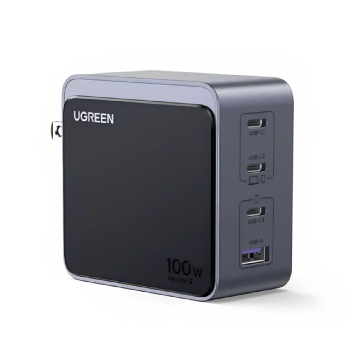 CARGADOR 100W NEXODE GAN 4 PUERTOS UGREEN 45224 NEGRO - 1