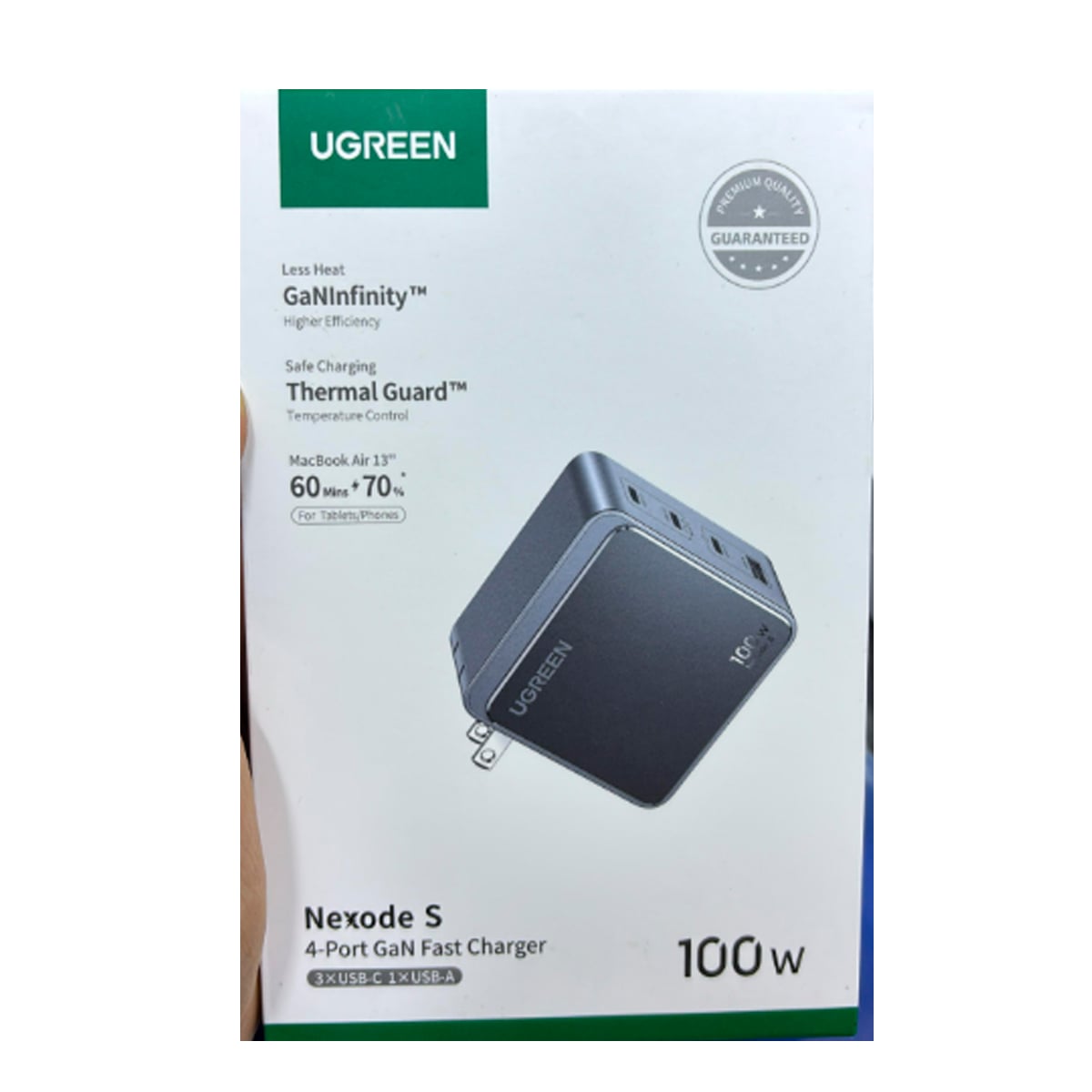 CARGADOR 100W NEXODE GAN 4 PUERTOS UGREEN 45224 NEGRO - 2