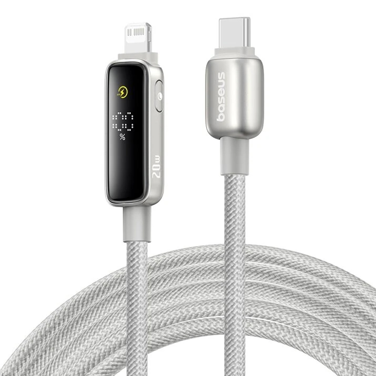 CABLE BASEUS VIPOW TIPO-C A LIGHTNING 20W 2M PD - PLATA - 1