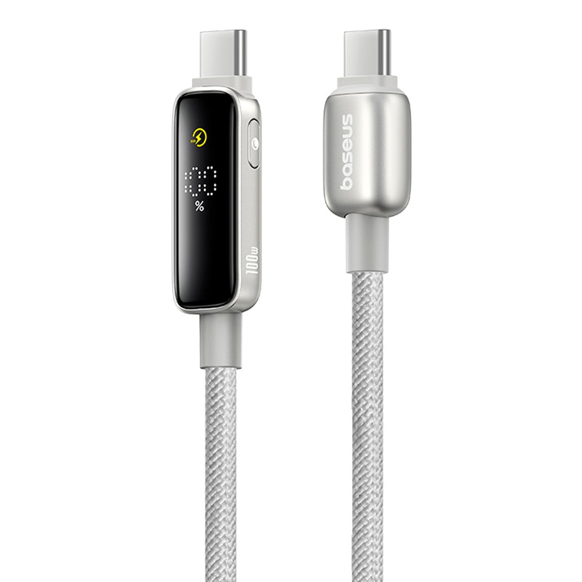 CABLE BASEUS VIPOW 100W TIPO C A C DE 1M CARGA RAPIDA - PLATA - 3