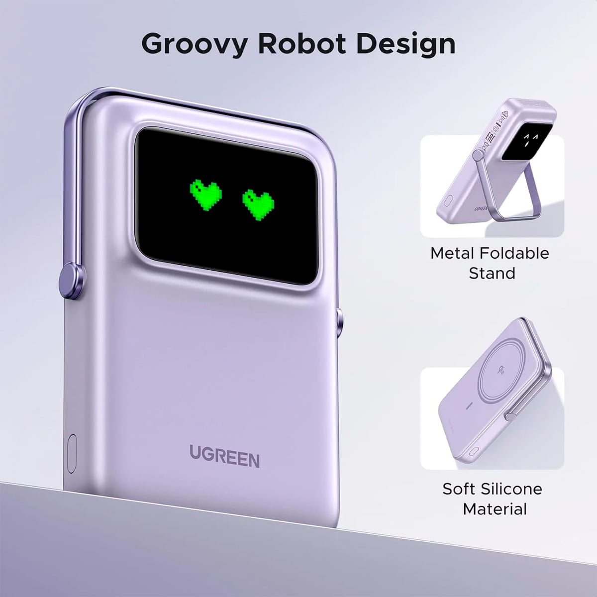 POWER BANK UGREEN PB572 CARGADOR PORTÁTIL USB-C 10000MAH LILA - 3