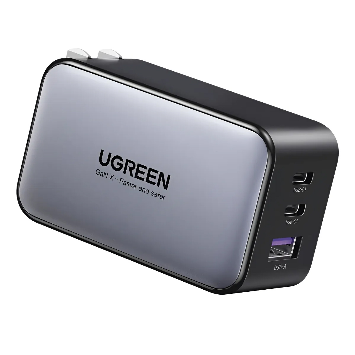 CARGADOR ADAPTADOR UGREEN 65W PARED 3 PUERTOS USB-A Y TIPO-C GRIS - 2