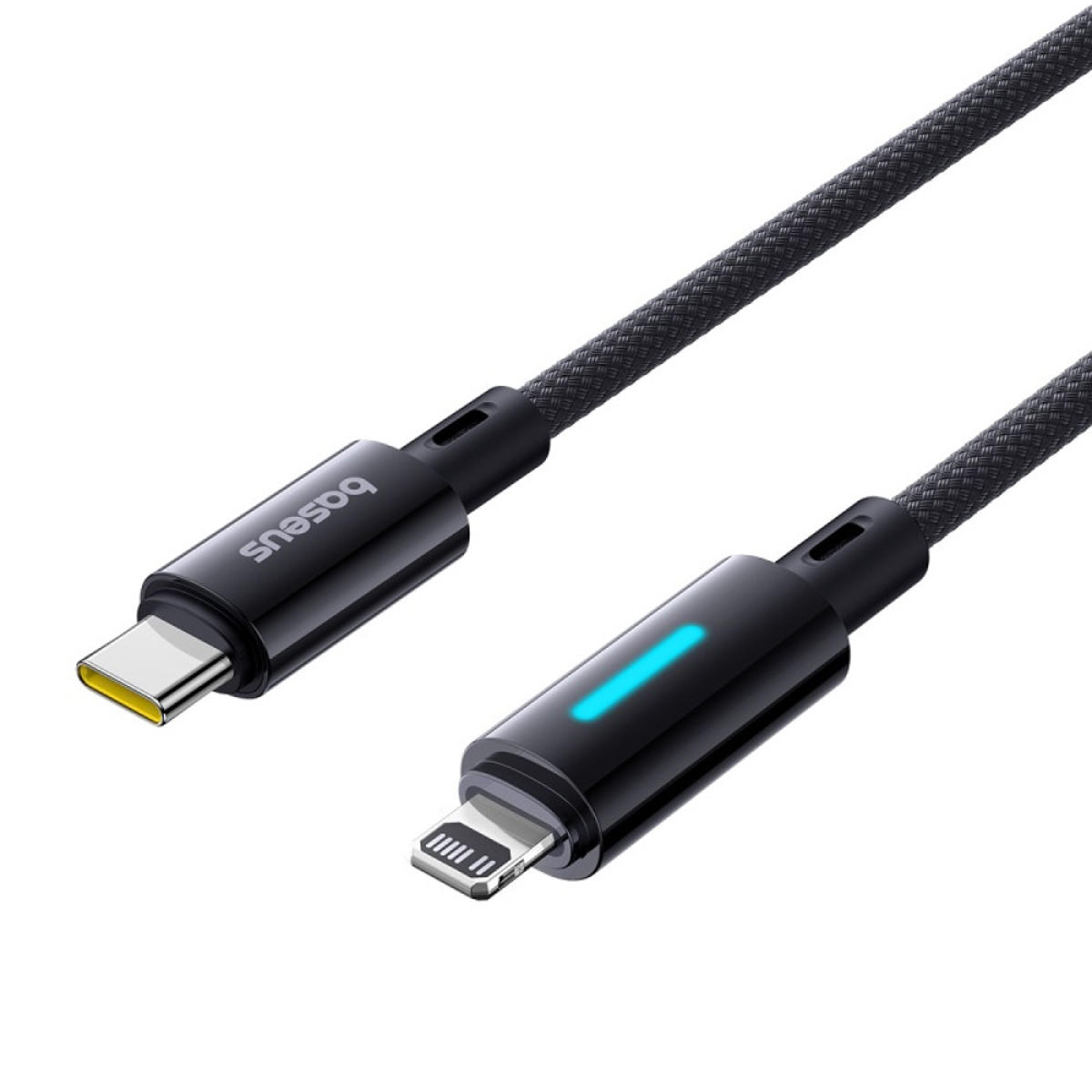 CABLE BASEUS LIT USB-C A LIGHTNING 20W DE 2M CARGA RÁPIDA NEGRO - 3