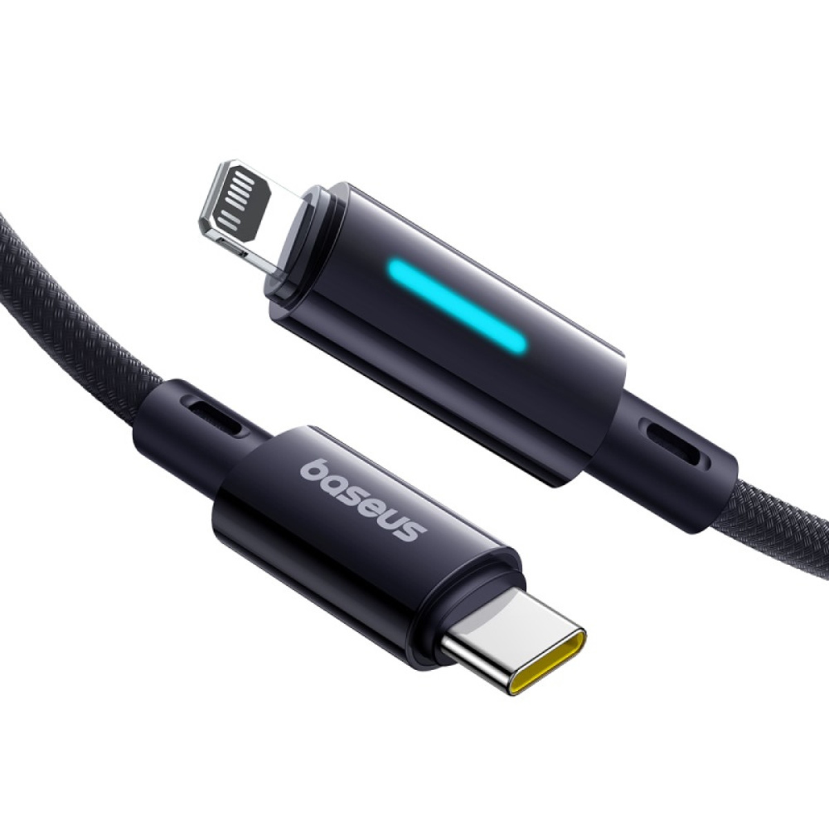 CABLE BASEUS LIT USB-C A LIGHTNING 20W DE 2M CARGA RÁPIDA NEGRO - 4