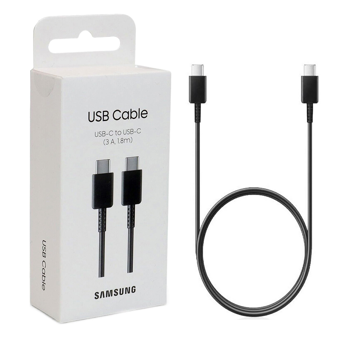 CABLE SAMSUNG TIPO C A TIPO C 180CM PARA S25 ULTRA NEGRO - 1