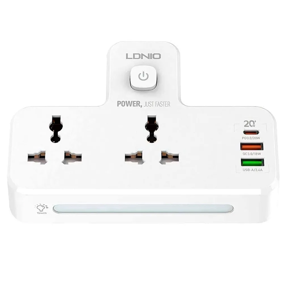 EXTENSIÓN DE CARGADOR USB DE 3 PUERTOS LDNIO SC2311 DE 20W - 3