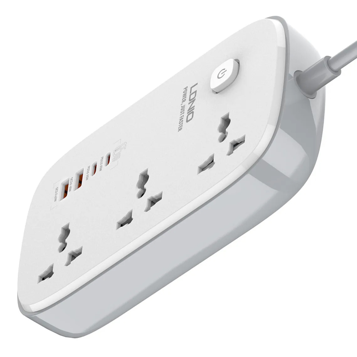 REGLETA LDNIO SC3416 2M 7 TOMAS UNIVERSAL USB-A USB-C BLANCO - 2