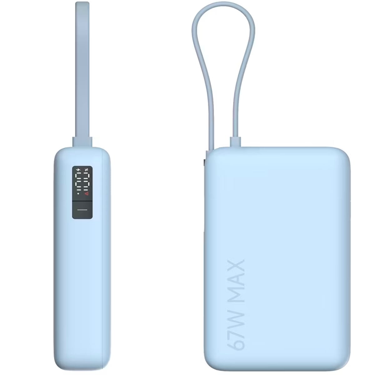 XIAOMI POWER BANK 10000 (67W) CON CABLE INTEGRADO - AZUL - 1