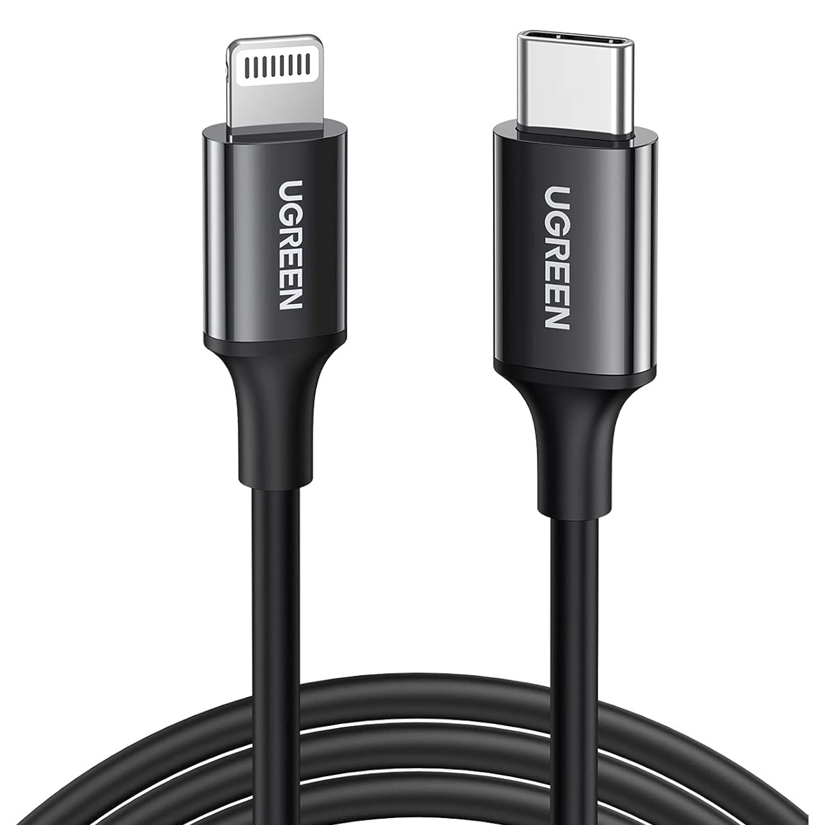 CABLE UGREEN USB-C A LIGHTNING 1M BLANCO US171 NEGRO - 1