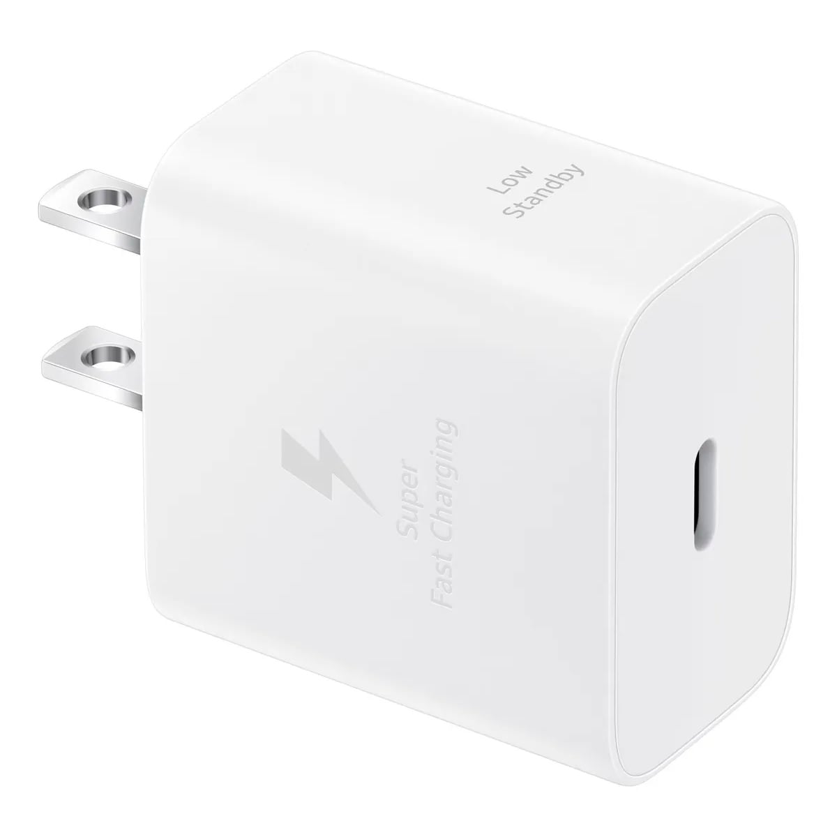 CARGADOR TIPO C CUBO CARGA RÁPIDA 25W DE PARED PARA SAMSUNG BLANCO - 1