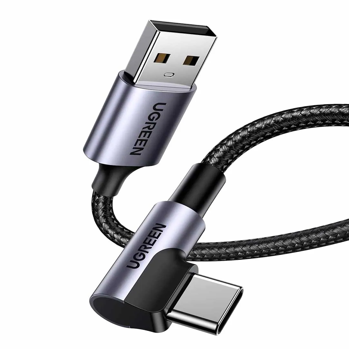 CABLE UGREEN US284 USB-C ANGULO DE 90° 18W CARGA RÁPIDA 3A (1M) - 7