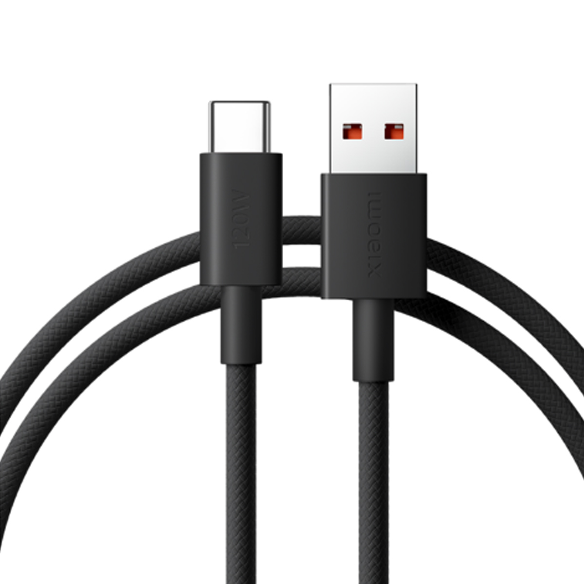 CABLE XIAOMI 6A BRAIDED USB-A A TIPO-C NEGRO 1M CARGA RÁPIDA 120W - 1