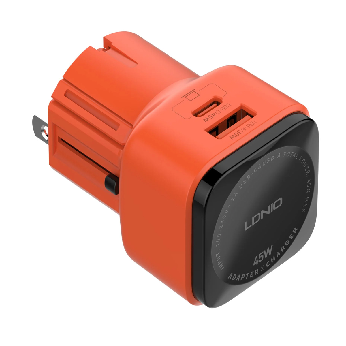 ADAPTADOR DE VIAJE UNIVERSAL LDNIO Q2420 DE 45W PUERTOS USB Y TIPO C - 1