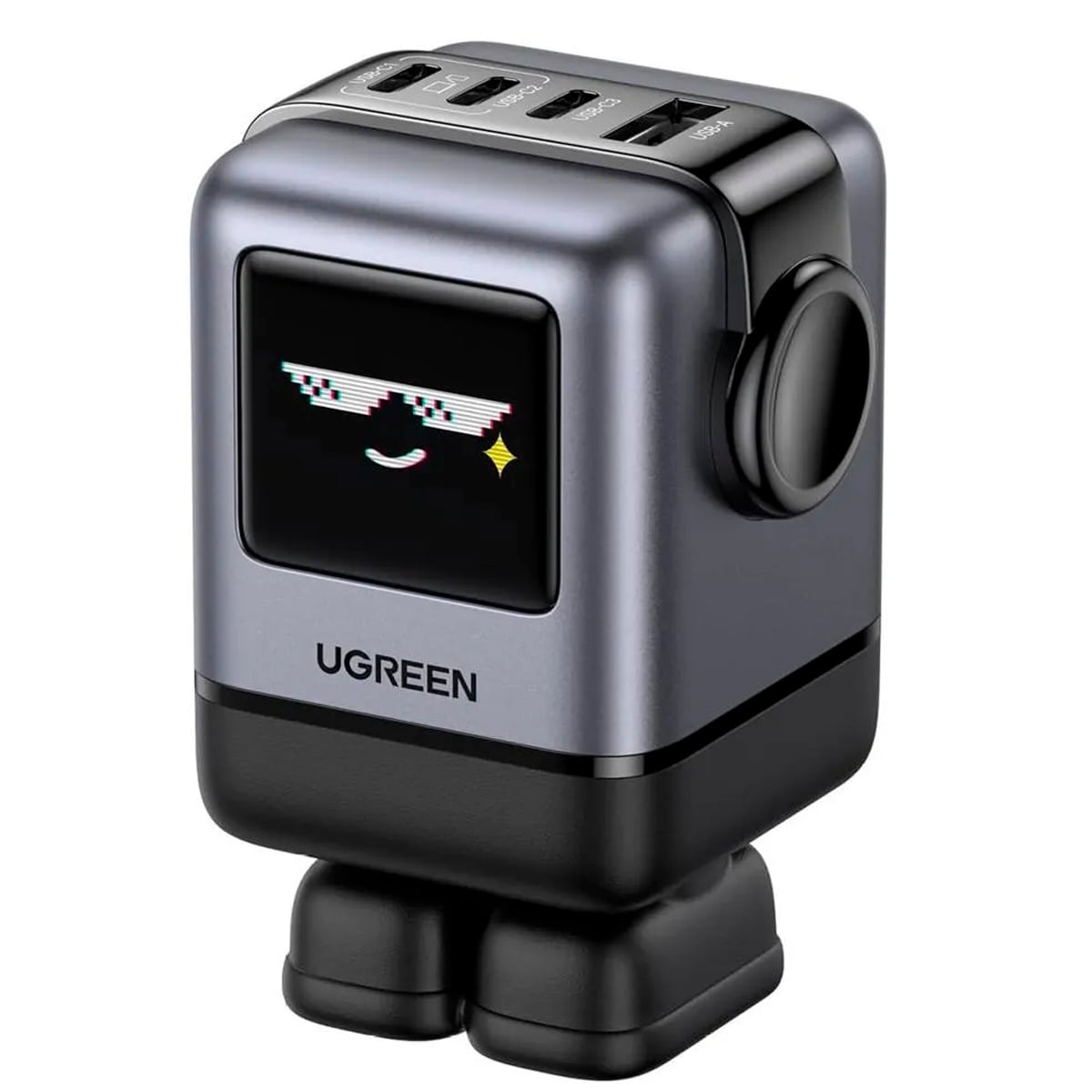 UGREEN CARGADOR ROBOT 100W + CABLE CARITA 100W 2M NEGRO - 4