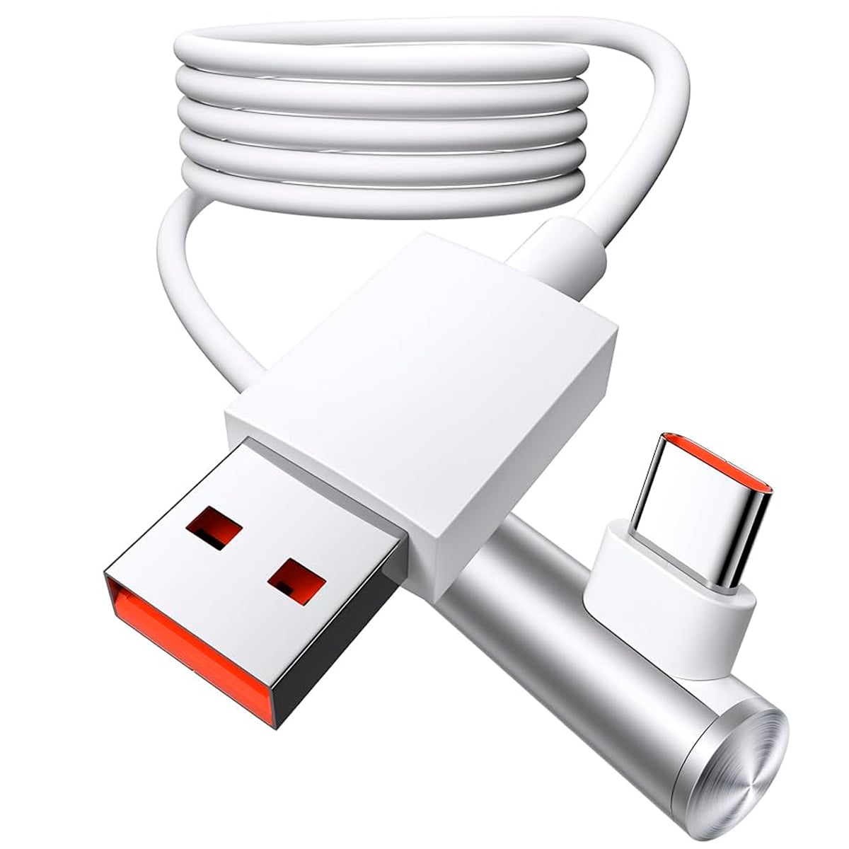 CABLE XIAOMI TIPO C 90° CARGA RÁPIDA 6A 33W, 67W, 120W 180CM BLANCO - 2