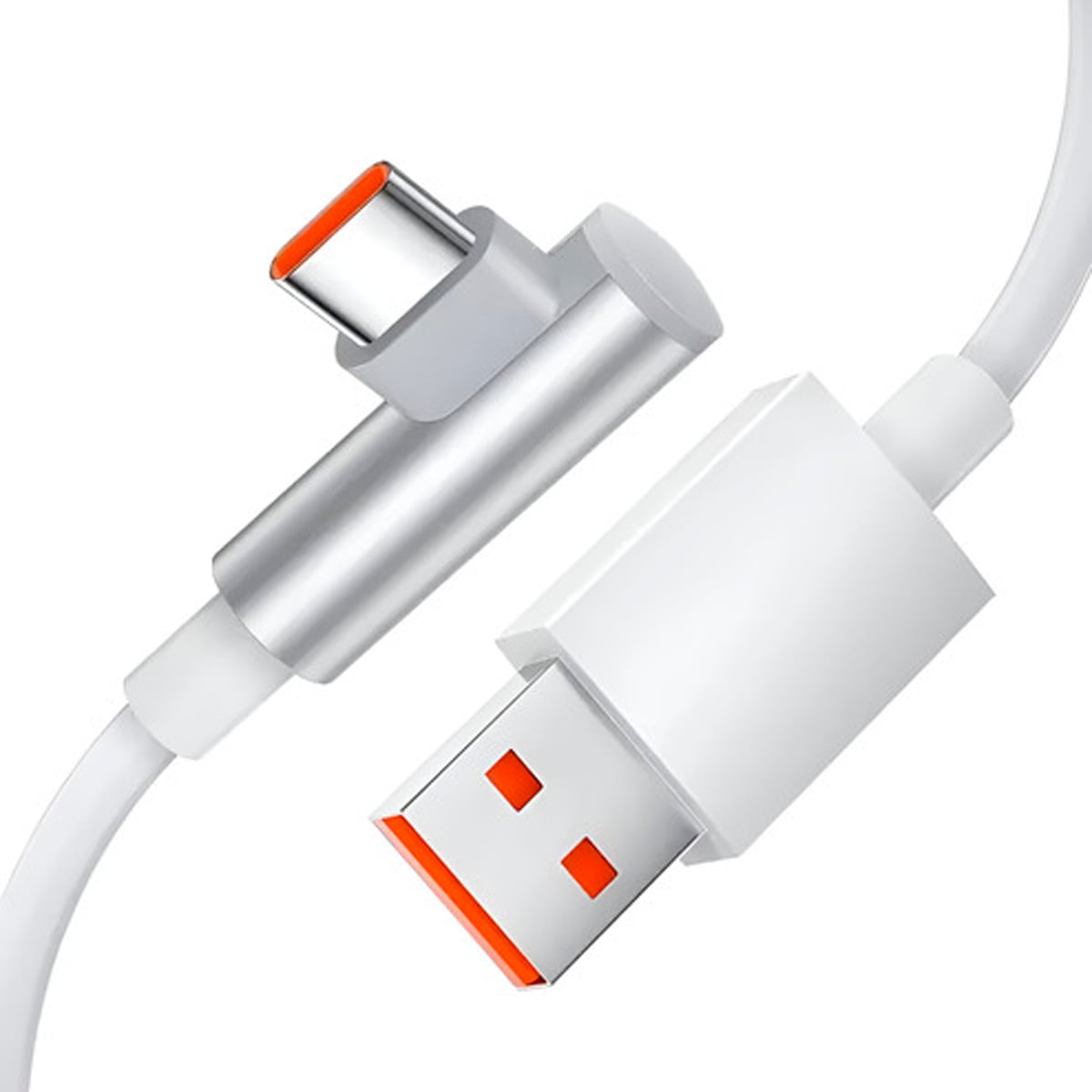 CABLE XIAOMI TIPO C 90° CARGA RÁPIDA 6A 33W, 67W, 120W 180CM BLANCO - 3