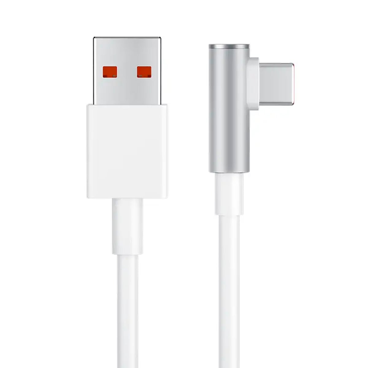 CABLE XIAOMI TIPO C 90° CARGA RÁPIDA 6A 33W, 67W, 120W 180CM BLANCO - 4
