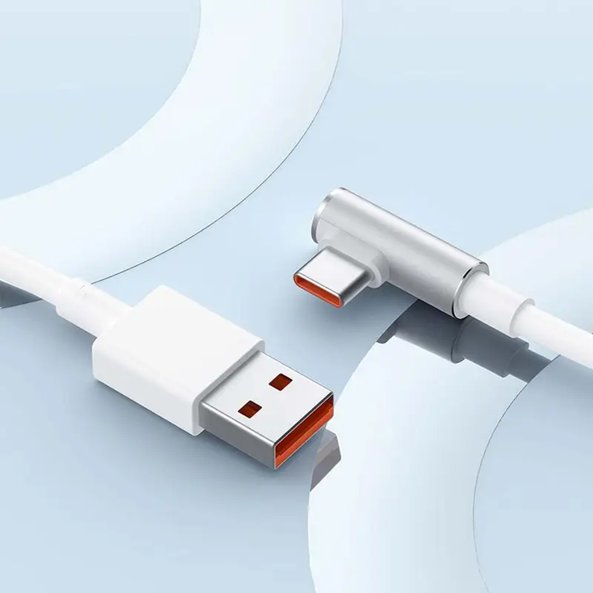 CABLE XIAOMI TIPO C 90° CARGA RÁPIDA 6A 33W, 67W, 120W 180CM BLANCO - 5