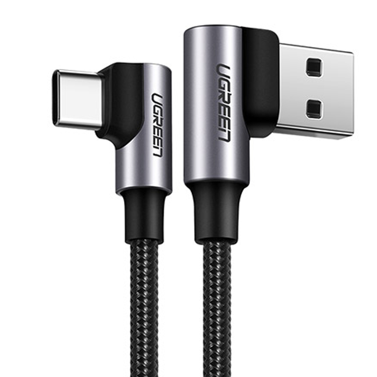 CABLE UGREEN US284 USB-C ANGULO DE 90° 18W CARGA RÁPIDA 3A (2M) - 2