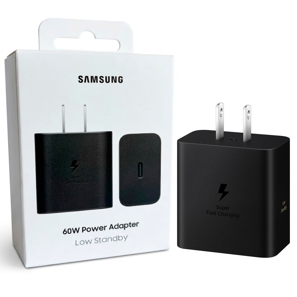 CARGADOR SAMSUNG 60W SIN CABLE PARA S26/ S26PLUS/ S26 ULTRA NEGRO - 1