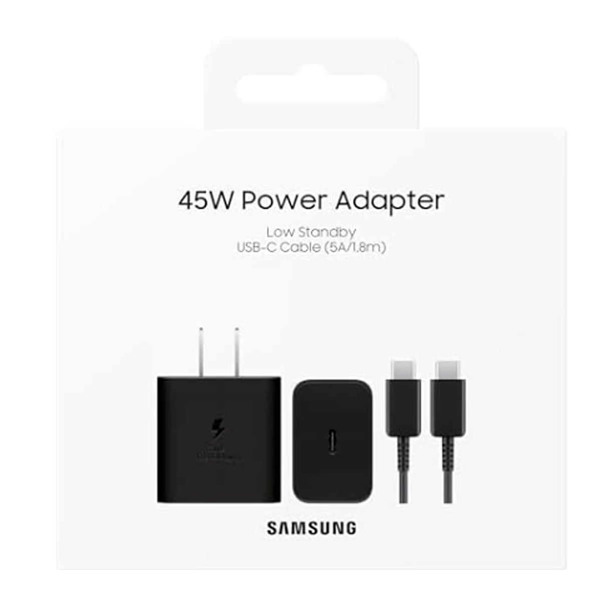 CARGADOR SAMSUNG 45W PARA S26, S26 PLUS, S26 ULTRA CON CABLE 1.8M NEGRO - 5