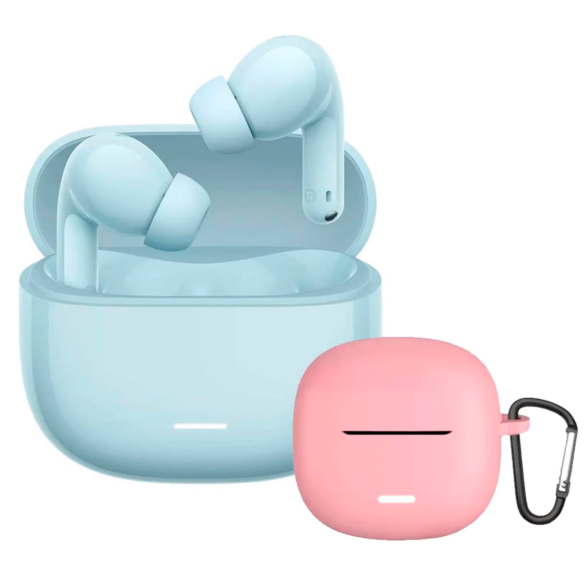 AUDIFONOS REDMI BUDS 8 LITE AZUL + CASE PROTECTOR ROSA - 1