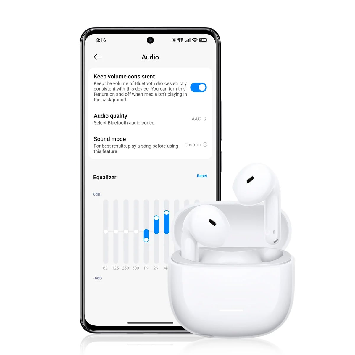 REDMI BUDS 8 ACTIVE BLANCO CON MICRÓFONO AI BATTERY 37HR - 4
