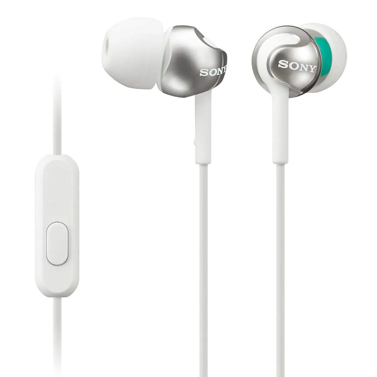 AUDIFONOS SONY MDR-EX110AP CON MICRÓFONO SERIES PREMIUM - BLANCO - 1