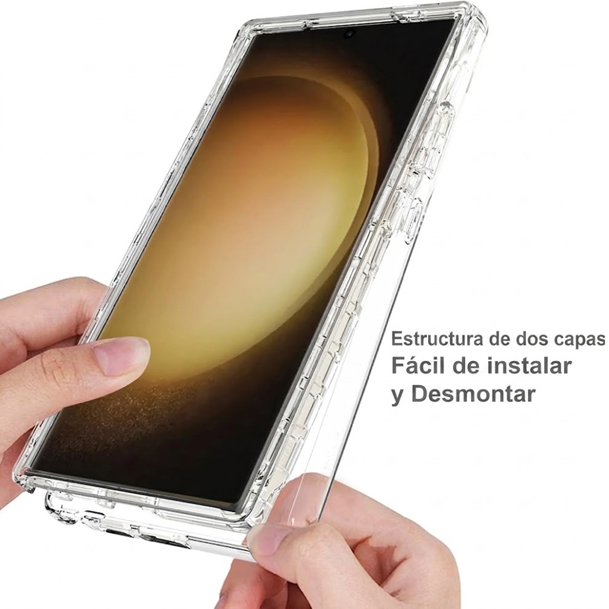 CASE 360° 3 EN 1 BUMPER SAMSUNG S26 ULTRA CLEAR - 4