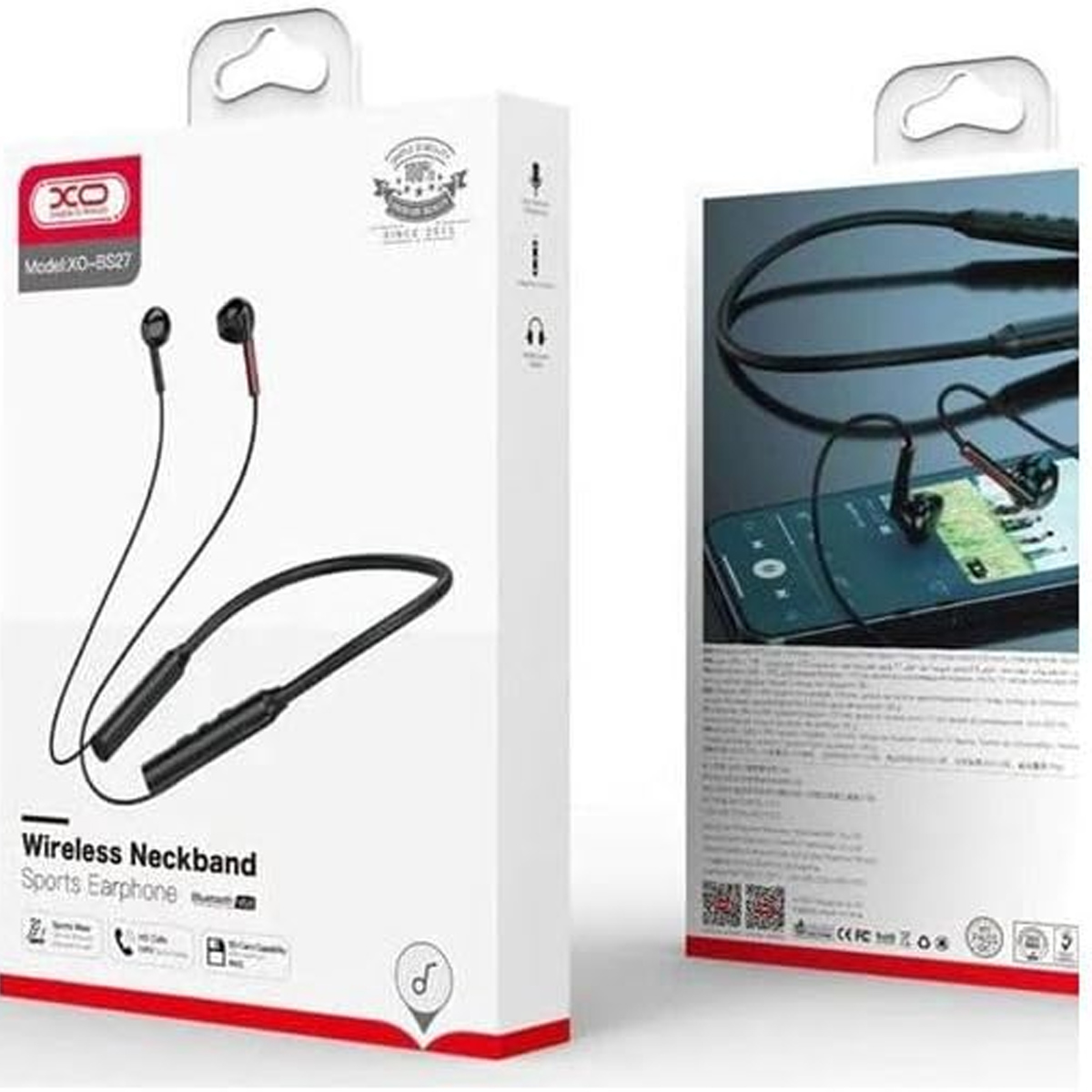 AUDIFONOS BLUETOOTH XO BS27 DISEÑO DEPORTIVO ERGONÓMICO NEGRO - 2